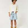 Above-the-Knee Distressed Loose Denim Shorts Above-the-Knee Distressed Loose Denim Shorts