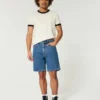 Above-the-Knee Loose Denim Shorts Above-the-Knee Loose Denim Shorts