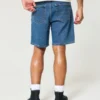 Above-the-Knee Loose Denim Shorts Above-the-Knee Loose Denim Shorts