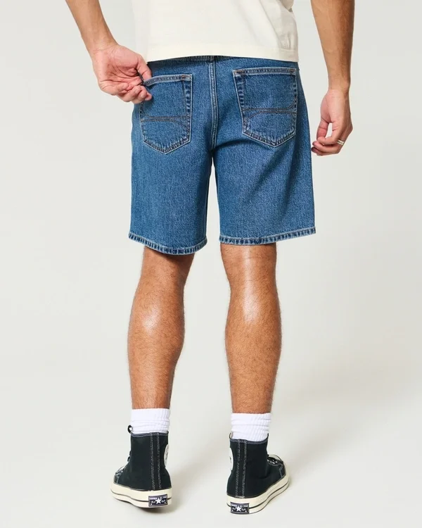 Above-the-Knee Loose Denim Shorts Above-the-Knee Loose Denim Shorts