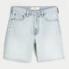 Above-the-Knee Loose Denim Shorts Above-the-Knee Loose Denim Shorts