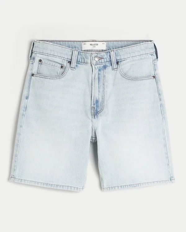 Above-the-Knee Loose Denim Shorts Above-the-Knee Loose Denim Shorts