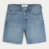 Above-the-Knee Loose Denim Shorts Above-the-Knee Loose Denim Shorts