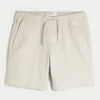 Above-the-Knee Twill Pull-On Shorts