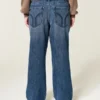 Adjustable Waist Low-Rise Dark Wash Baggy Jeans Adjustable Waist Low-Rise Dark Wash Baggy Jeans