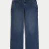Adjustable Waist Low-Rise Dark Wash Baggy Jeans Adjustable Waist Low-Rise Dark Wash Baggy Jeans