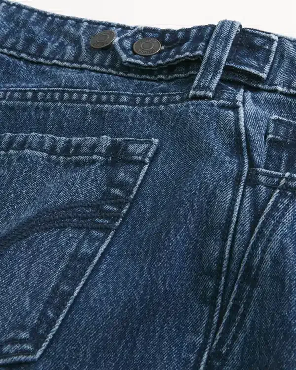 Adjustable Waist Low-Rise Dark Wash Baggy Jeans Adjustable Waist Low-Rise Dark Wash Baggy Jeans