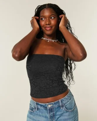All-Over Lace Tube Top