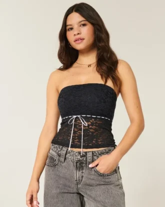 All-Over Lace Tube Top