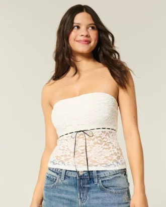 All-Over Lace Tube Top