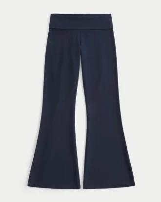 Aloha Graphic Foldover Waist Flare Pants