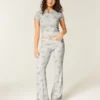 Always Cozy Knit Foldover Waist Flare Pants