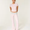 Always Cozy Knit Foldover Waist Flare Pants