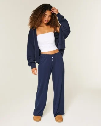 Always Cozy Pointelle Wide-Leg Boxer Pants
