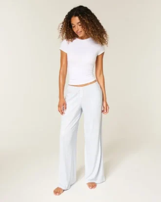 Always Cozy Pointelle Wide-Leg Boxer Pants