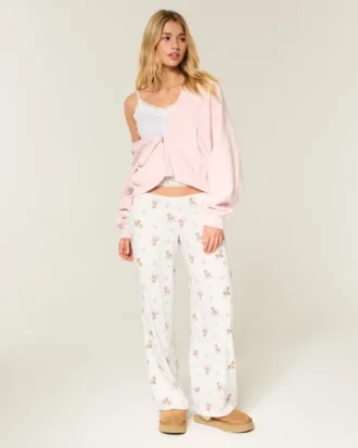 Always Cozy Pointelle Wide-Leg Boxer Pants