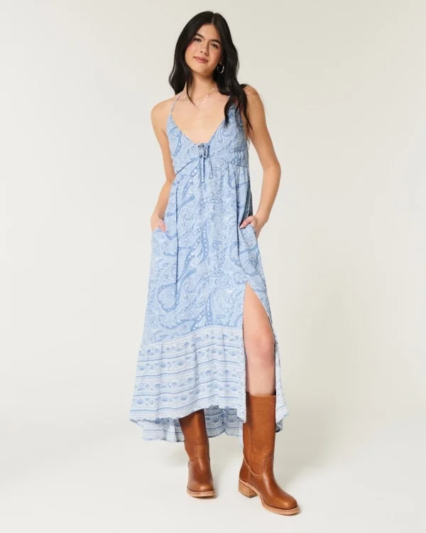 Asymmetrical Hem Halter Maxi Dress Asymmetrical Hem Halter Maxi Dress