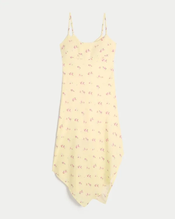 Asymmetrical Hem Midi Dress Asymmetrical Hem Midi Dress