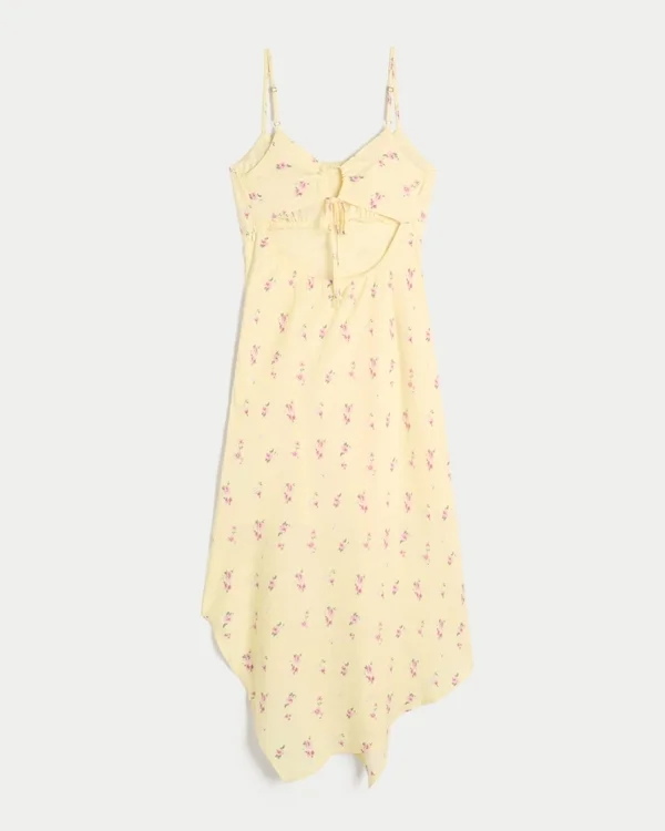 Asymmetrical Hem Midi Dress Asymmetrical Hem Midi Dress