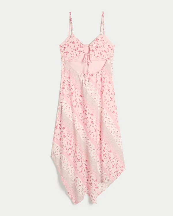 Asymmetrical Hem Midi Dress Asymmetrical Hem Midi Dress