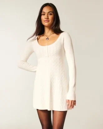 Babydoll Sweater Mini Dress
