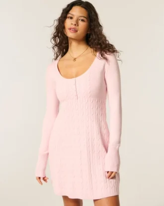Babydoll Sweater Mini Dress