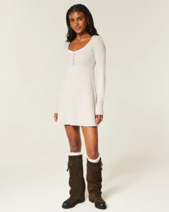 Babydoll Sweater Mini Dress