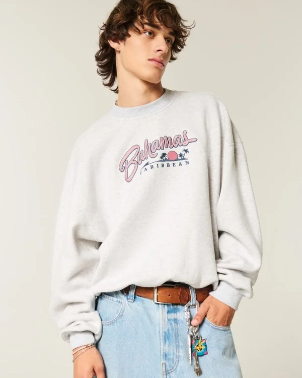 Baggy Cinch Bahamas Graphic Crew Sweatshirt Baggy Cinch Bahamas Graphic Crew Sweatshirt