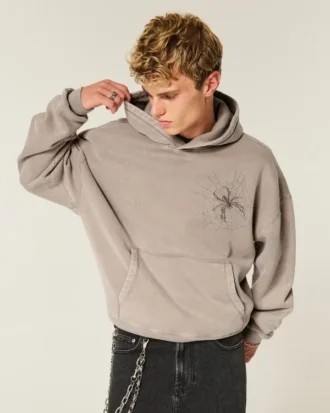 Baggy Cinch Spider Graphic Hoodie