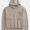 Baggy Cinch Spider Graphic Hoodie