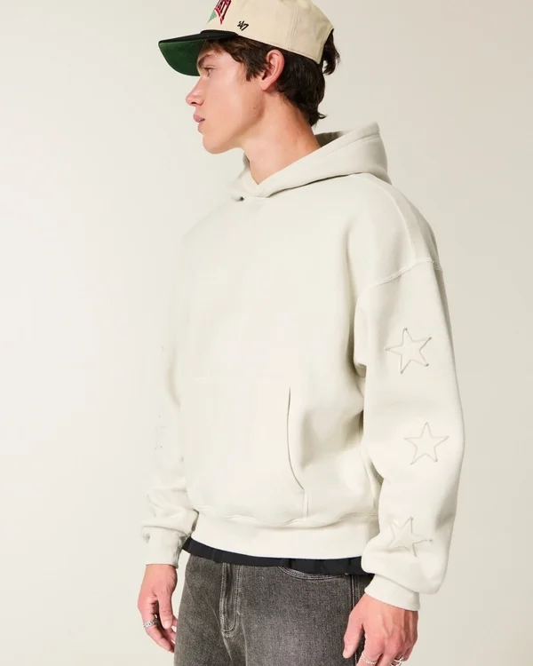 Baggy Cinch Star Applique Hoodie Baggy Cinch Star Applique Hoodie