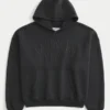 Baggy Cinch Studded New York City Graphic Hoodie Baggy Cinch Studded New York City Graphic Hoodie