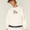 Baggy Cinch Tom and Jerry Graphic Crew Sweatshirt Baggy Cinch Tom and Jerry Graphic Crew Sweatshirt