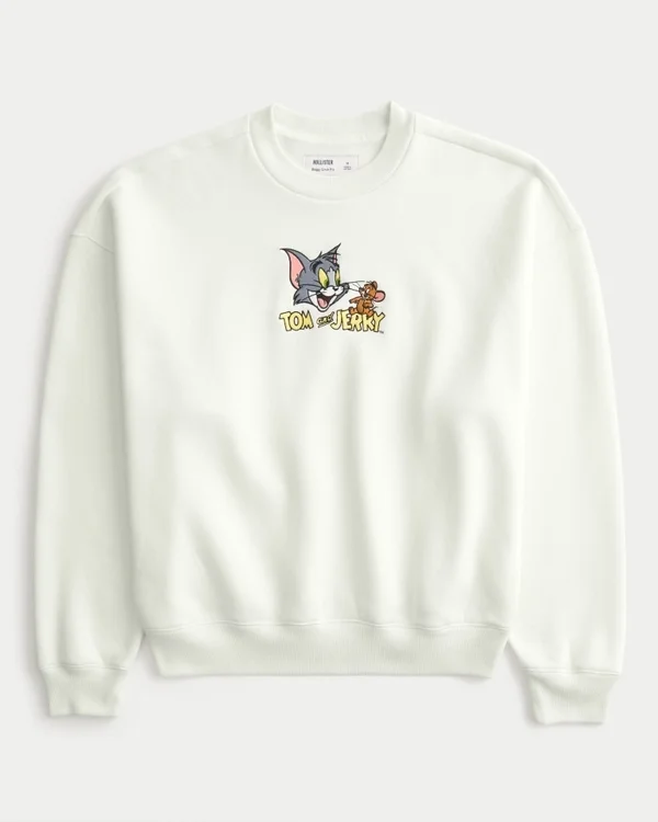 Baggy Cinch Tom and Jerry Graphic Crew Sweatshirt Baggy Cinch Tom and Jerry Graphic Crew Sweatshirt