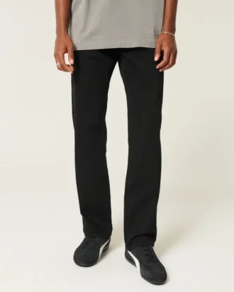 Black No Fade Straight Jeans