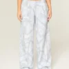 Blue Camo Baggy Sweatpants