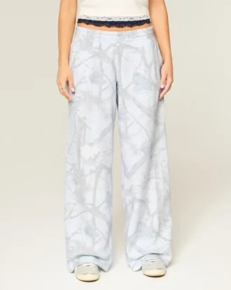 Blue Camo Baggy Sweatpants