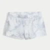 Blue Camo Fleece Mini Shorts
