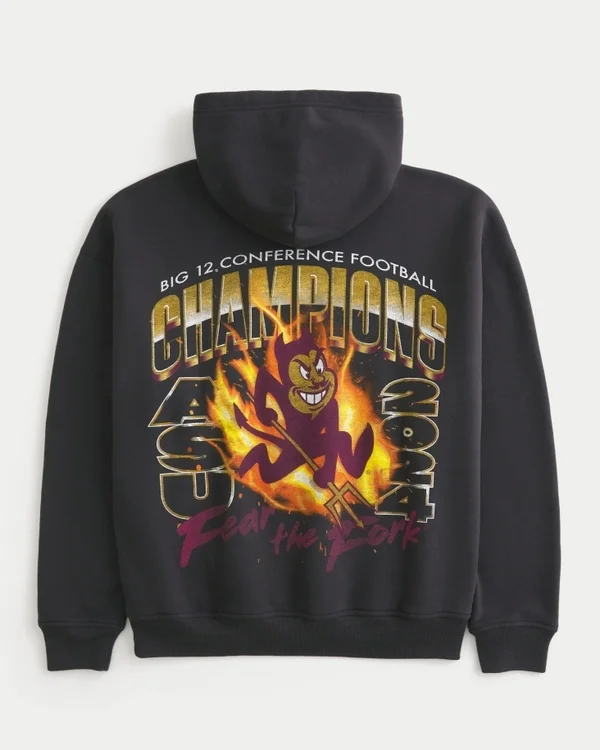 Boxy Arizona State University Sun Devils Graphic Hoodie Boxy Arizona State University Sun Devils Graphic Hoodie