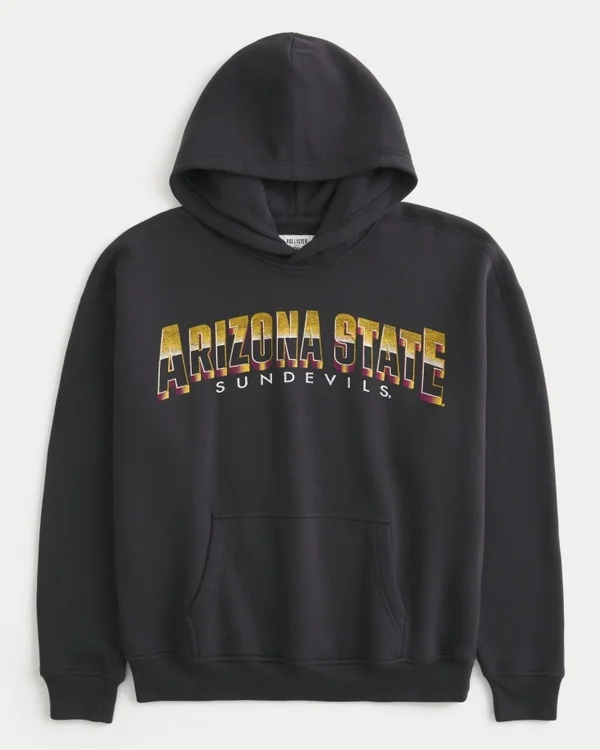 Boxy Arizona State University Sun Devils Graphic Hoodie Boxy Arizona State University Sun Devils Graphic Hoodie