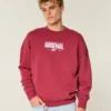 Boxy Arsenal FC Graphic Crew Sweatshirt Boxy Arsenal FC Graphic Crew Sweatshirt