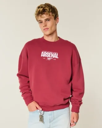 Boxy Arsenal FC Graphic Crew Sweatshirt