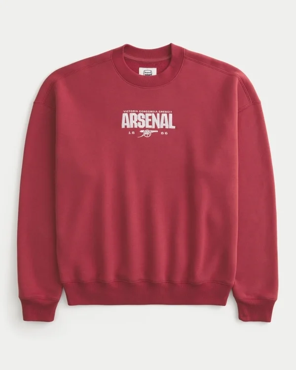 Boxy Arsenal FC Graphic Crew Sweatshirt Boxy Arsenal FC Graphic Crew Sweatshirt