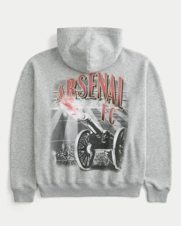 Boxy Arsenal FC Graphic Hoodie Boxy Arsenal FC Graphic Hoodie