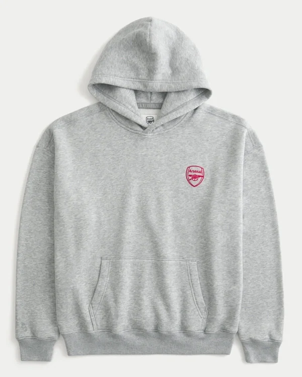 Boxy Arsenal FC Graphic Hoodie Boxy Arsenal FC Graphic Hoodie