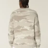 Boxy Camo Crew Sweater