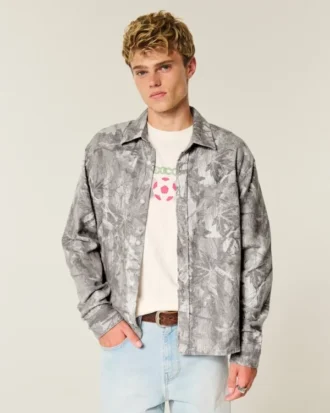 Boxy Camo Flannel Shirt