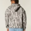 Boxy Camo Zip-Up Hoodie