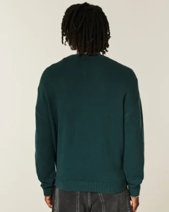 Boxy Chamonix France Graphic Crew Sweater