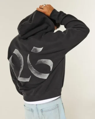 Boxy Class of 26 Graphic Zip-Up Hoodie
